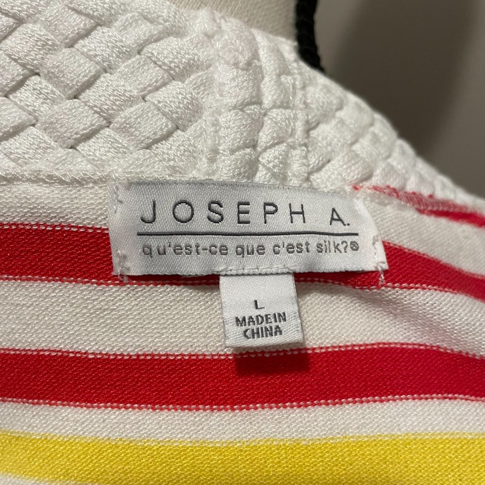 Joseph A. Womens Sleeveless Striped Scoop Neck Tunic Top sz L - Picture 2 of 4